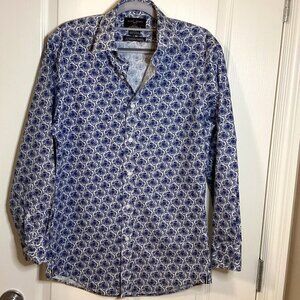 Black Brown 1826 Men's Slim Fit Long Sleeve Button Down Shirt Egyptian Cotton